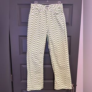 Ragged Priest lime green pattern women’s jeans